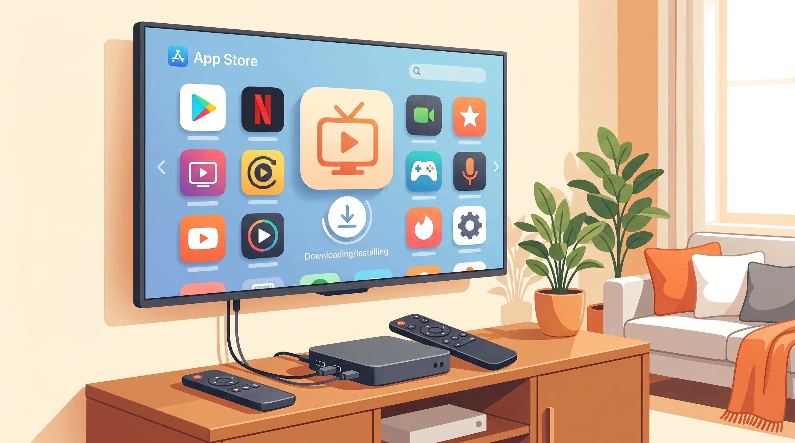 IPTV app installeren op een Android TV box met de afstandsbediening